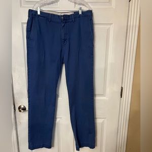 Polo Ralph Lauren Pants Men's 36x34 Blue Classic Straight Leg Flat Front Chino